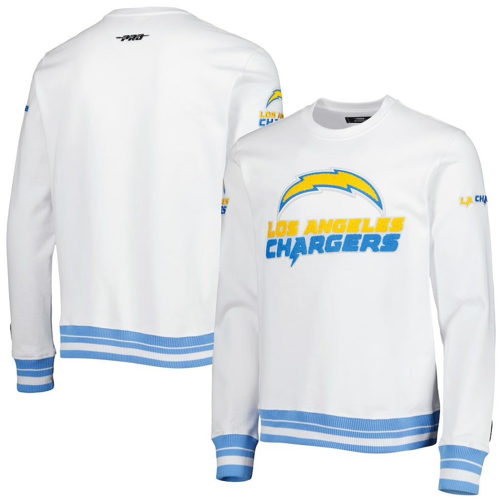 LA Chargers Pro Standard White Mash Up Pullover Sweatshirt - NFL