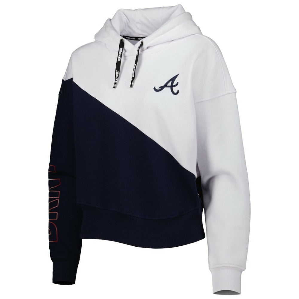 Atlanta Braves DKNY Sport Women's Bobbi Colorblock Pullover Hoodie Near Me