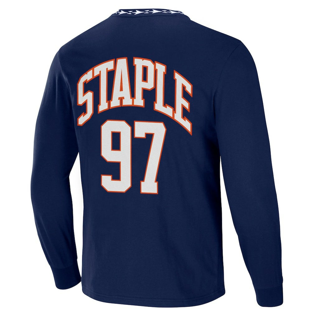 Chicago Bears NFL x Staple Core Team Long Sleeve T-Shirt Navy - NFL