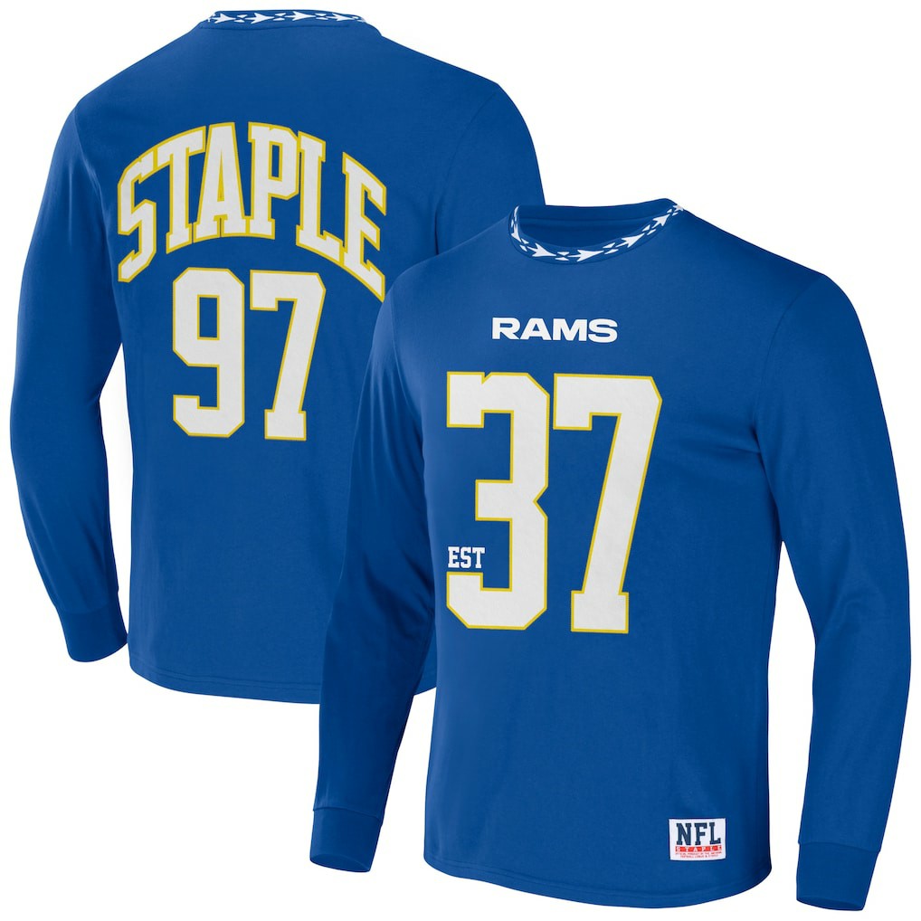 Los Angeles Rams NFL x Staple Core Team Long Sleeve T-Shirt Royal - NFL