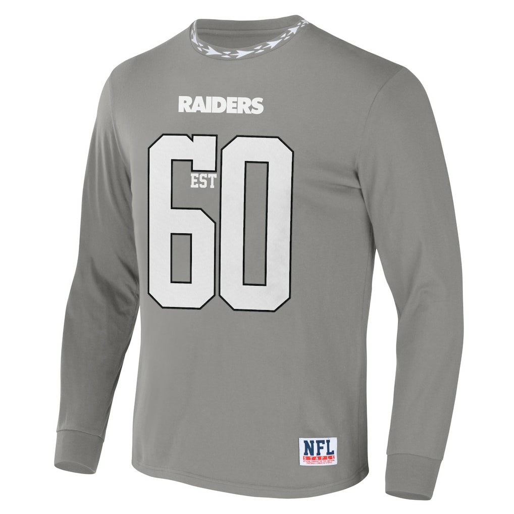 Las Vegas Raiders NFL x Staple Core Team Long Sleeve T-Shirt Gray - NFL