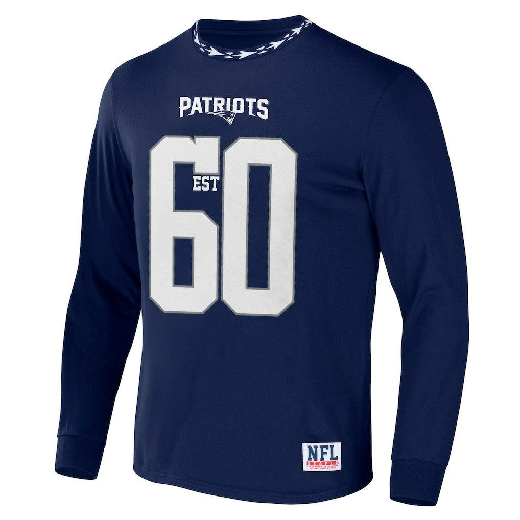 New England Patriots NFL x Staple Core Team Long Sleeve T-Shirt Navy - NFL