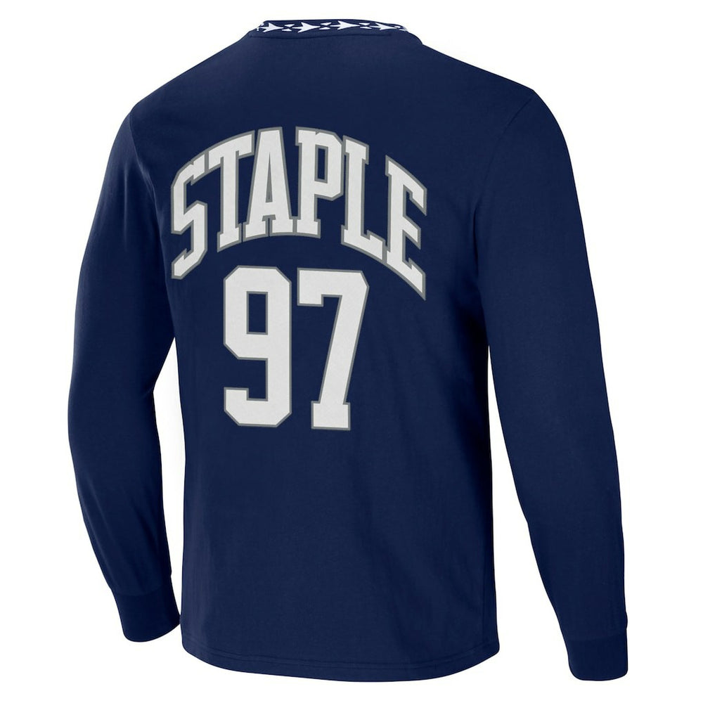 New England Patriots NFL x Staple Core Team Long Sleeve T-Shirt Navy - NFL