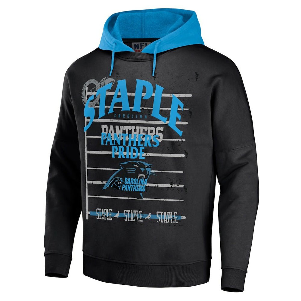 Carolina Panthers NFL x Staple Throwback Vintage Wash Pullover Hoodie Black - NFL