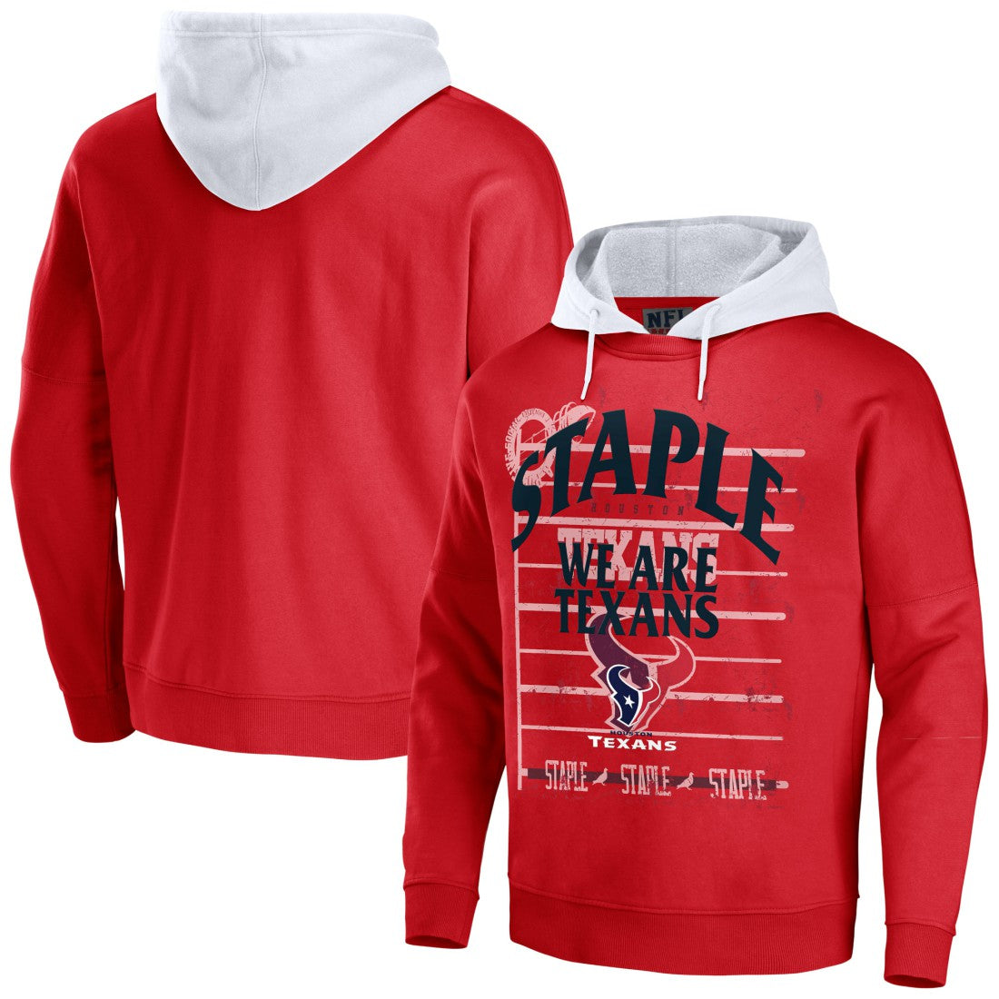 Houston Texans NFL x Staple Throwback Vintage Wash Pullover Hoodie Navy - NFL