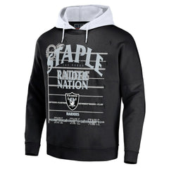 Las Vegas Raiders NFL x Staple Throwback Vintage Wash Pullover Hoodie Black - NFL