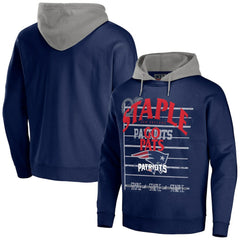 New England Patriots NFL x Staple Throwback Vintage Wash Pullover Hoodie Navy - NFL