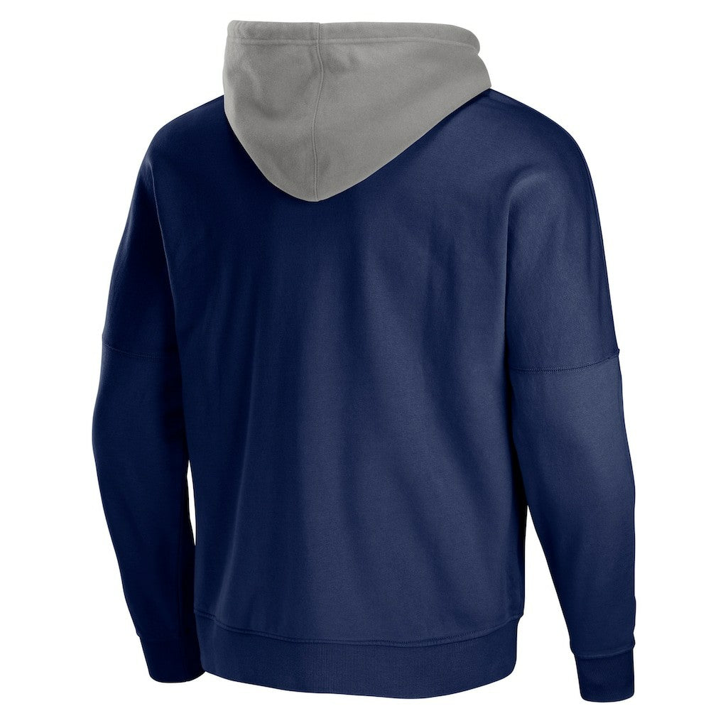 New England Patriots NFL x Staple Throwback Vintage Wash Pullover Hoodie Navy - NFL