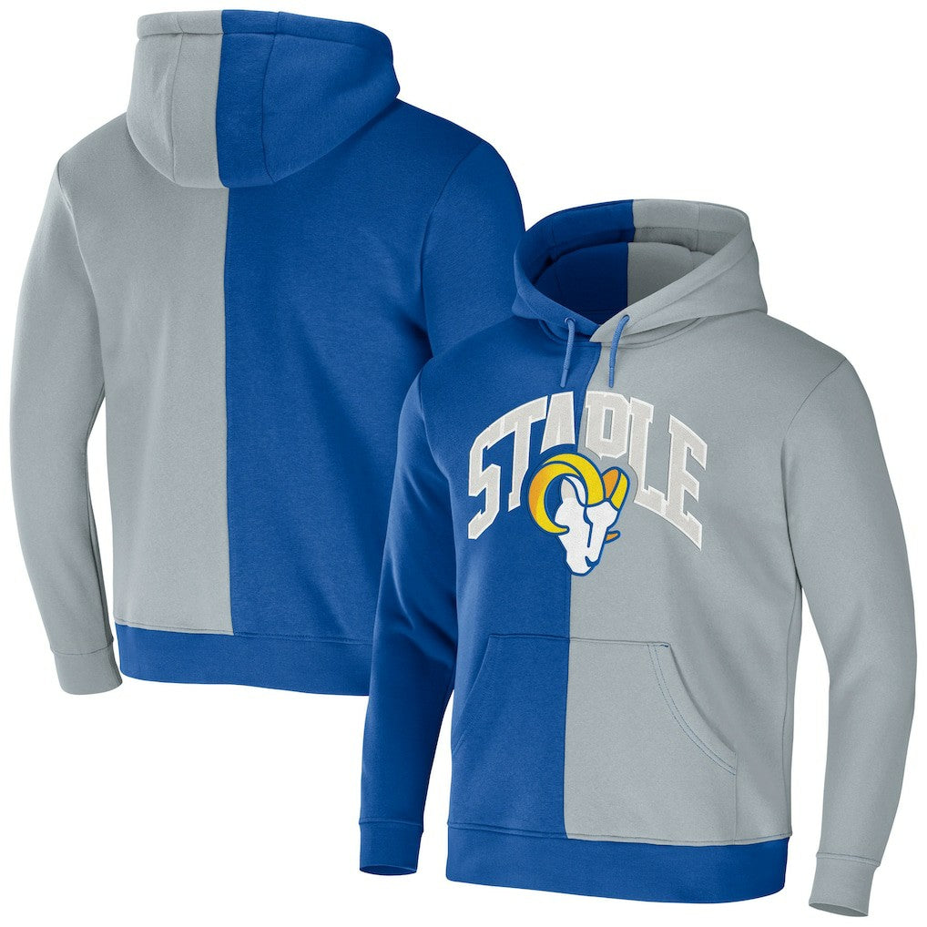 Los Angeles Rams NFL x Staple Split Logo Pullover Hoodie Royal - NFL