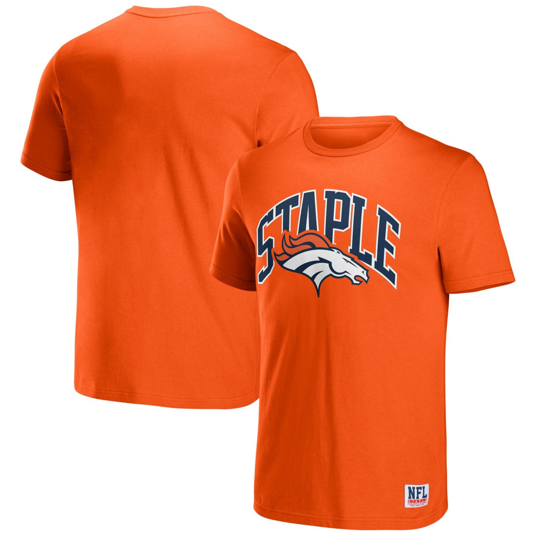 Denver Broncos NFL x Staple Logo Lockup T-Shirt Orange - NFL