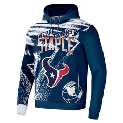 Houston Texans NFL x Staple All Over Print Pullover Hoodie Navy - NFL