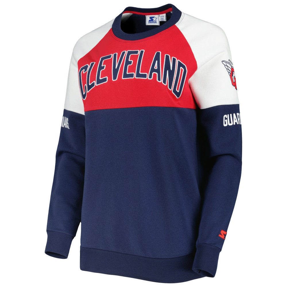 Cleveland Guardians Starter Women's Baseline Raglan Pullover Sweatshirt for sale