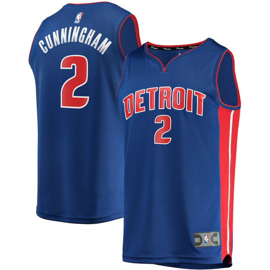 Cade Cunningham Detroit Pistons Fast Break Replica Jersey sale - Icon Editi- Blue | NBA Jerseys