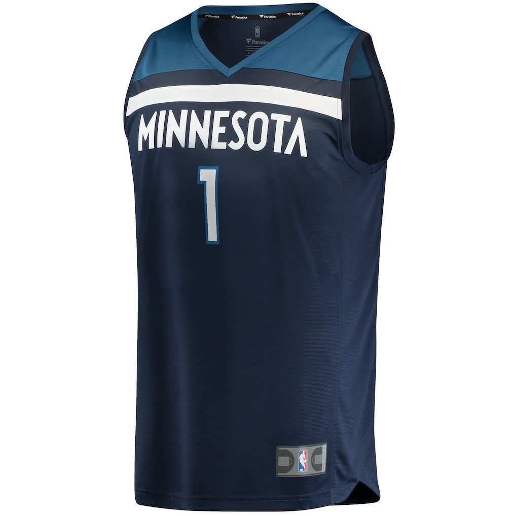 Anthony Edwards Minnesota Timberwolves 2021/22 Fast Break Replica Jersey - Icon Edition - Navy | NBA Jerseys