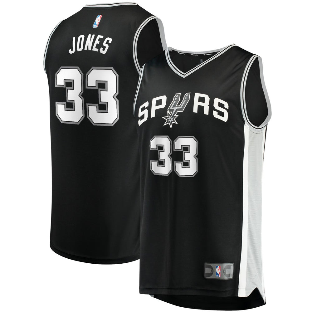 Fanatics - Tre Jones San Antonio Spurs Fast Break Replica Jersey - Icon Edition - Black