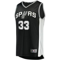 Fanatics - Tre Jones San Antonio Spurs Fast Break Replica Jersey - Icon Edition - Black