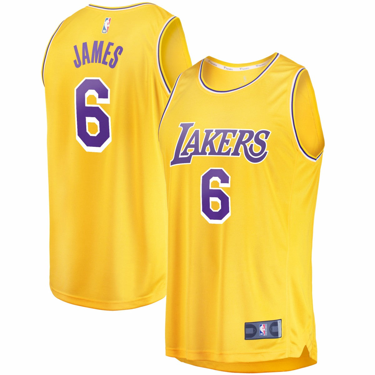 Fanatics - LeBron James Los Angeles Lakers 2021/22 Fast Break Replica Jersey - Icon Edition - Gold