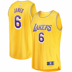 Fanatics - LeBron James Los Angeles Lakers 2021/22 Fast Break Replica Jersey - Icon Edition - Gold