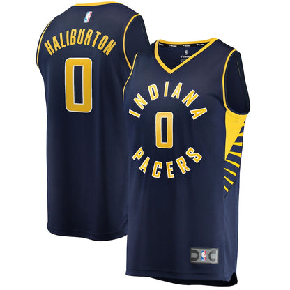 Tyrese Haliburton Indiana Pacers Fanatics Youth 2021/22 Fast Break Replica Jersey - Icon Edition - Navy | NBA Jerseys