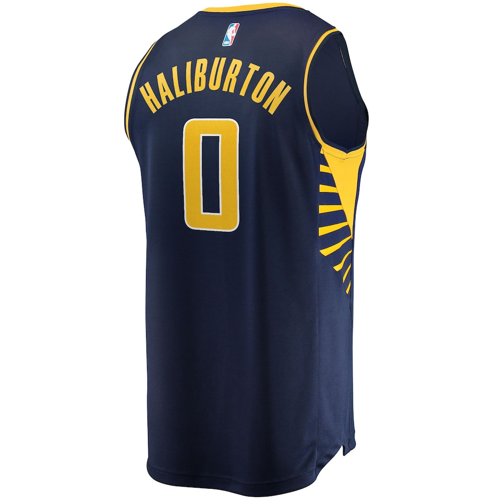 Tyrese Haliburton Indiana Pacers Fanatics Youth 2021/22 Fast Break Replica Jersey - Icon Edition - Navy | NBA Jerseys