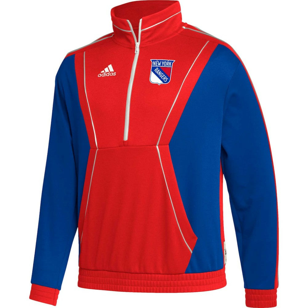 New York Rangers adidas Team Classics Half-Zip Jacket Red