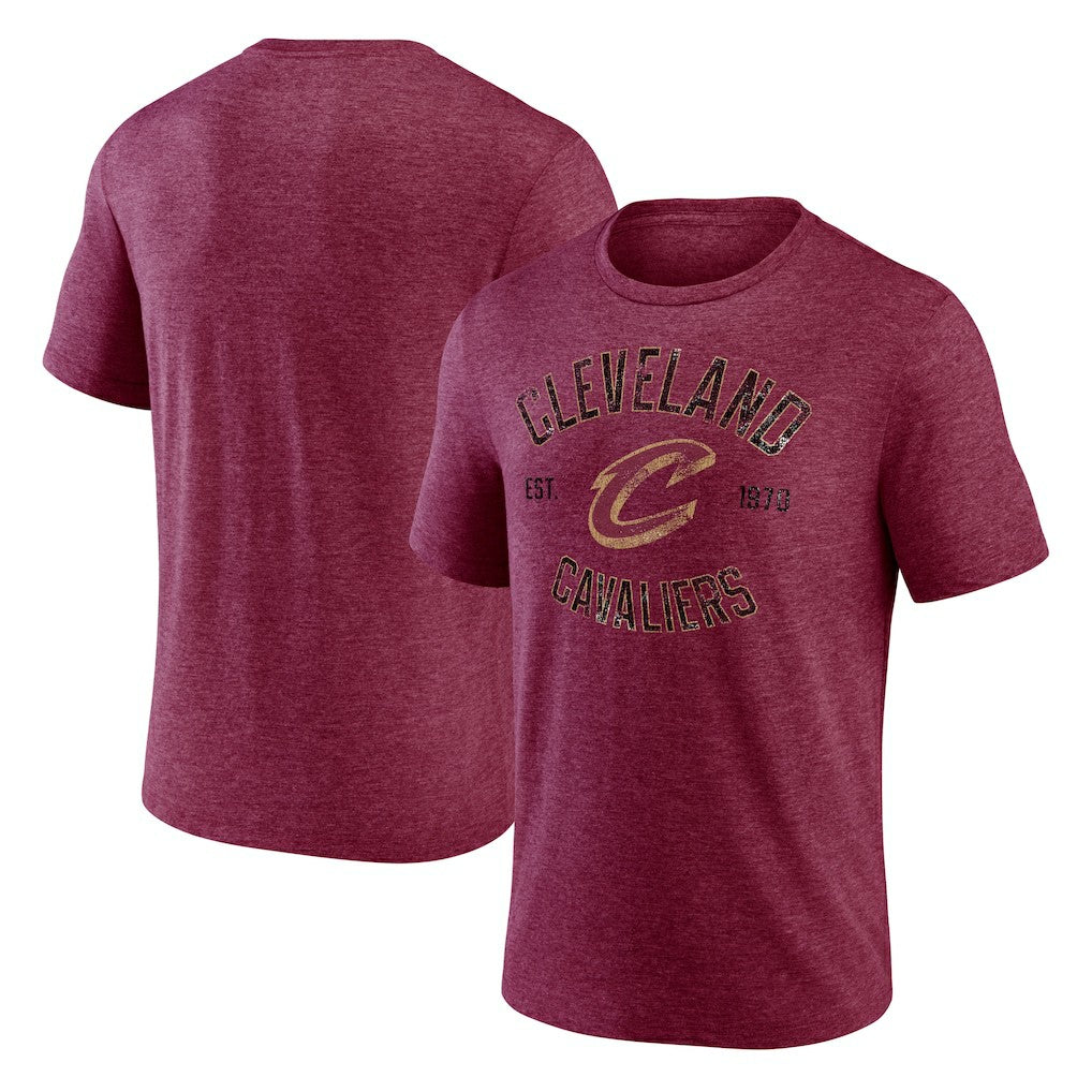 NBA - Cleveland Cavaliers Heritage Tri-Blend T-Shirt - Wine