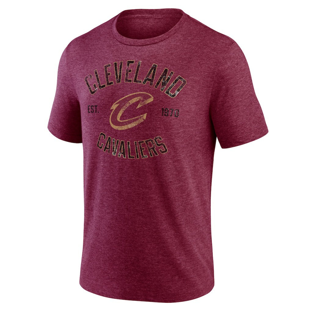 NBA - Cleveland Cavaliers Heritage Tri-Blend T-Shirt - Wine