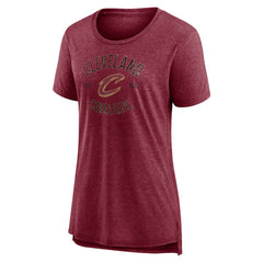 NBA - Cleveland Cavaliers Women's Heritage Tri-Blend T-Shirt - Heather Wine