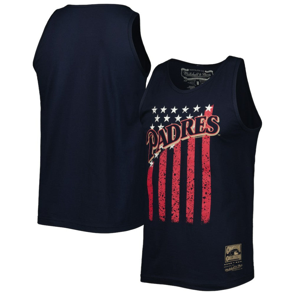 San Diego Padres Mitchell & Ness Cooperstown Collection Stars and Stripes Tank Top for sale