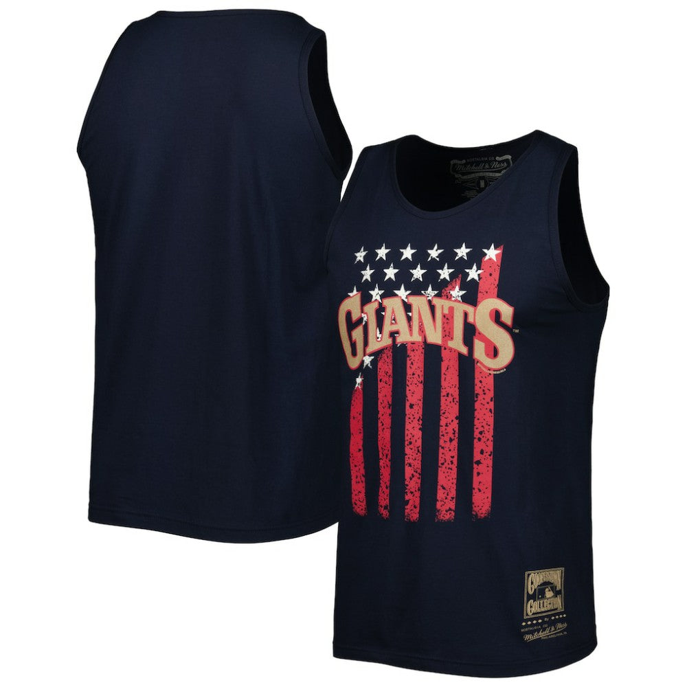 San Francisco Giants Mitchell & Ness Cooperstown Collection Stars and Stripes Tank Top On Sale