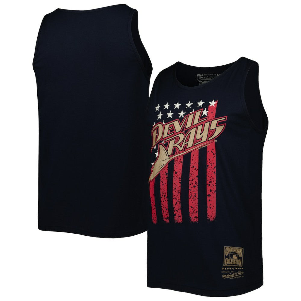 Tampa Bay Rays Mitchell & Ness Cooperstown Collection Stars and Stripes Tank Top On Sale