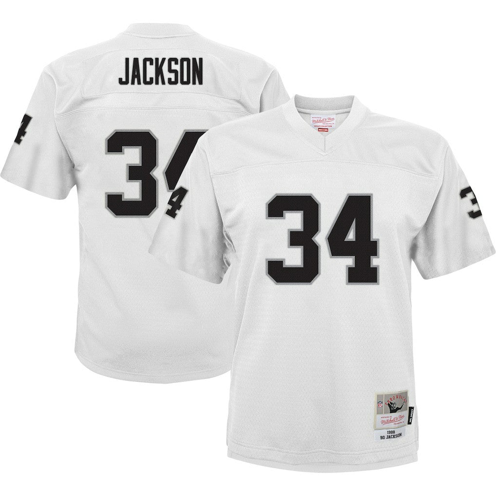 Bo Jackson Las Vegas Raiders Youth 1988 Retired Player Legacy Jersey White - Mitchell & Ness
