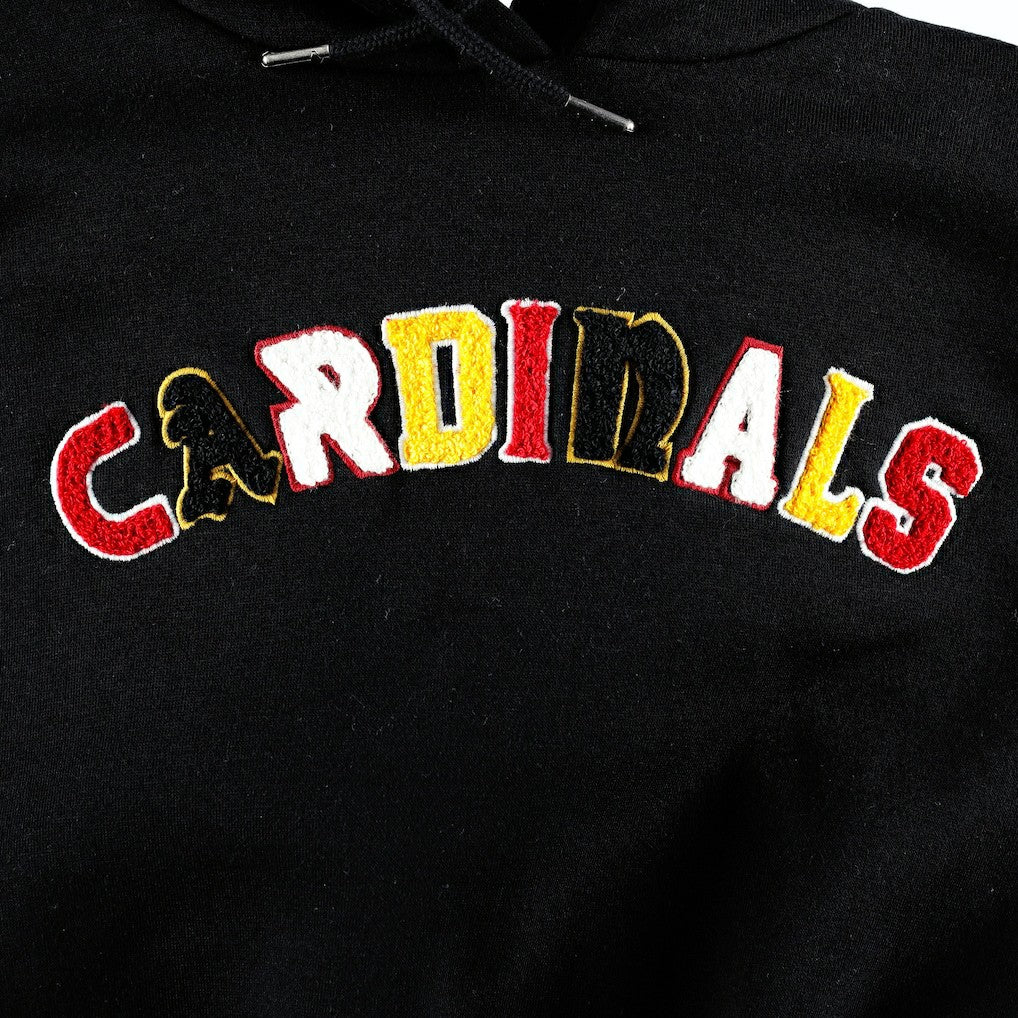 Arizona Cardinals The Wild Collective Women's Cropped Pullover Hoodie Black - NFL