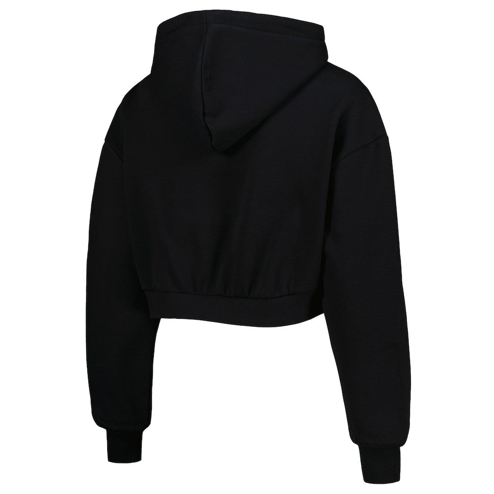 Baltimore Ravens The Wild Collective Women's Cropped Pullover Hoodie Black - NFL