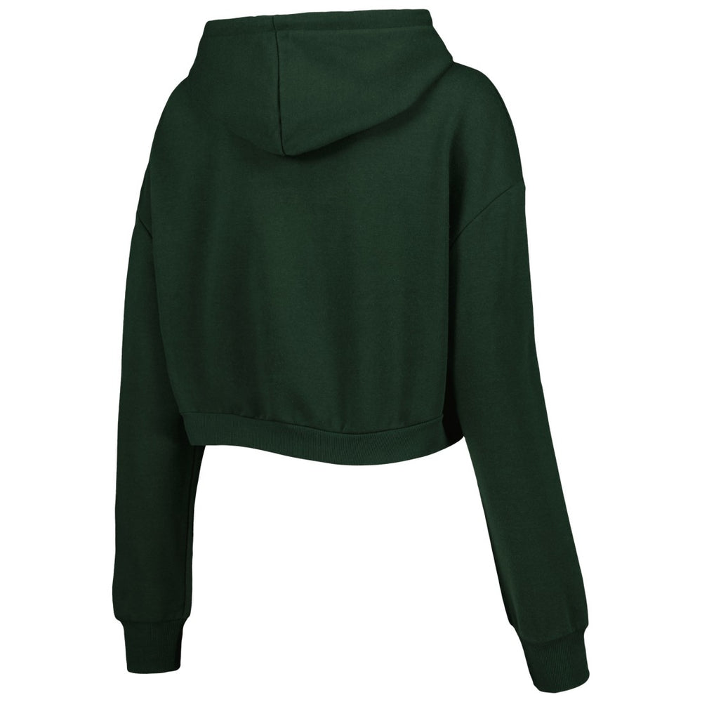 Green Bay Packers The Wild Collective Women's Cropped Pullover Hoodie Green - NFL