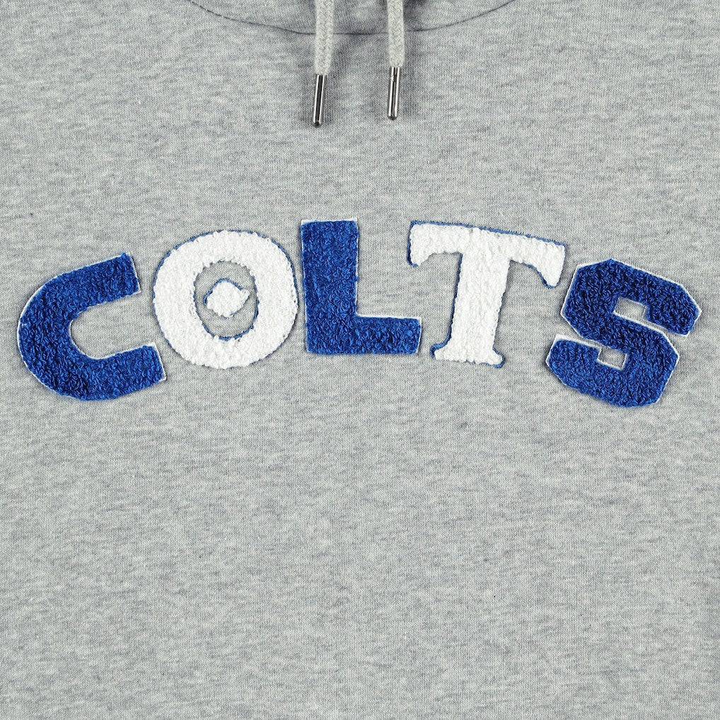 Indianapolis Colts The Wild Collective Women's Cropped Pullover Hoodie Gray - NFL