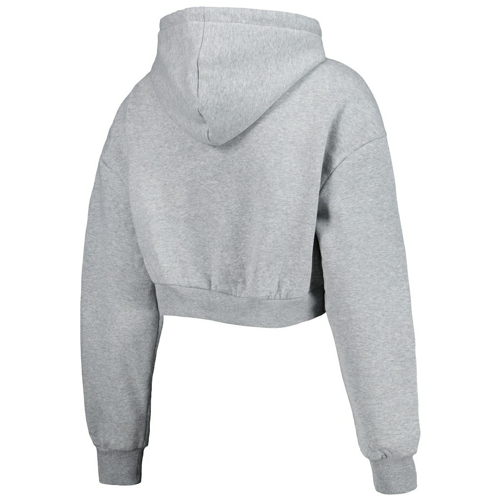 Los Angeles Chargers The Wild Collective Women's Cropped Pullover Hoodie Gray - NFL