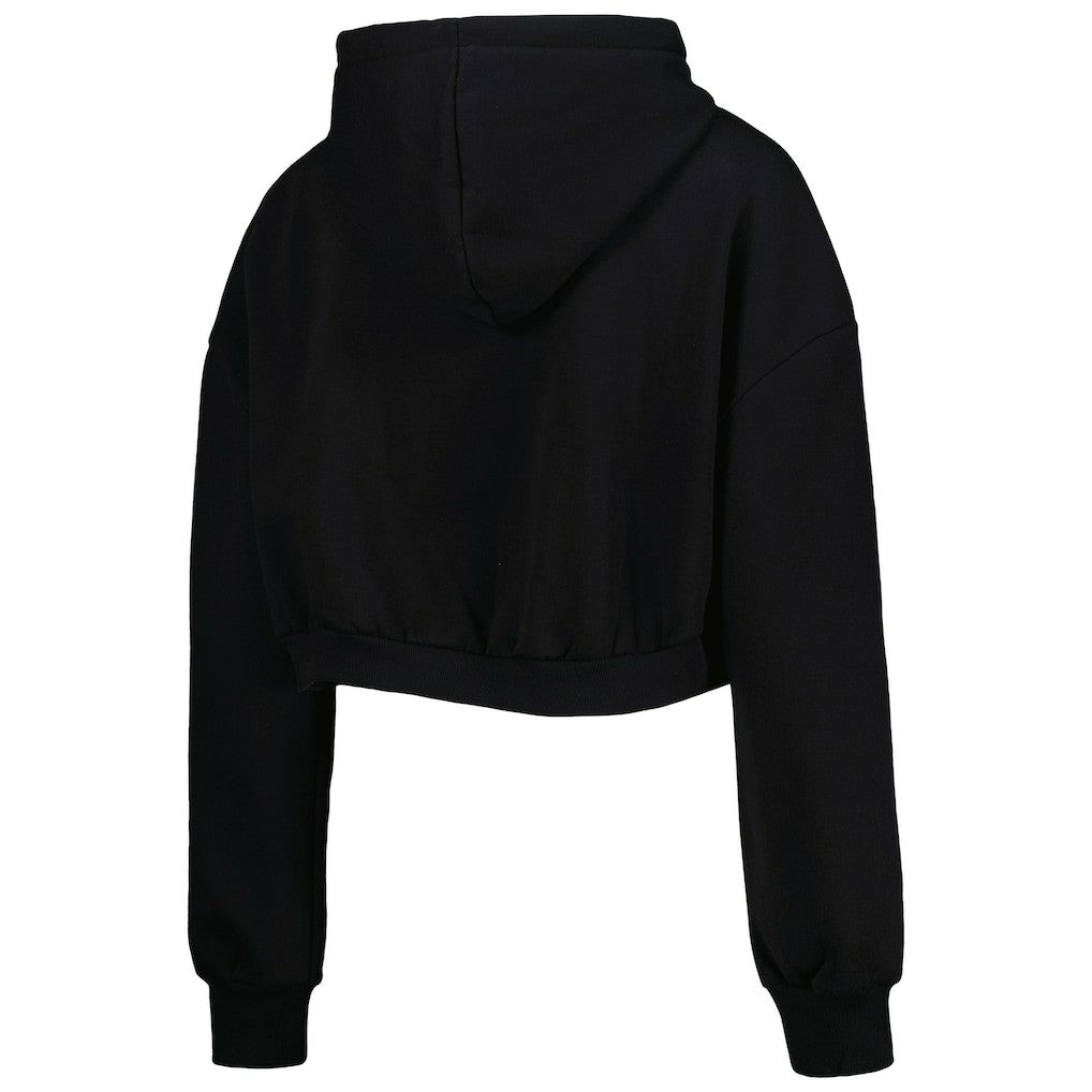 Las Vegas Raiders The Wild Collective Women's Cropped Pullover Hoodie Black - NFL
