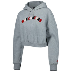 Tampa Bay Buccaneers The Wild Collective Women's Cropped Pullover Hoodie Gray - NFL