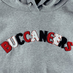 Tampa Bay Buccaneers The Wild Collective Women's Cropped Pullover Hoodie Gray - NFL