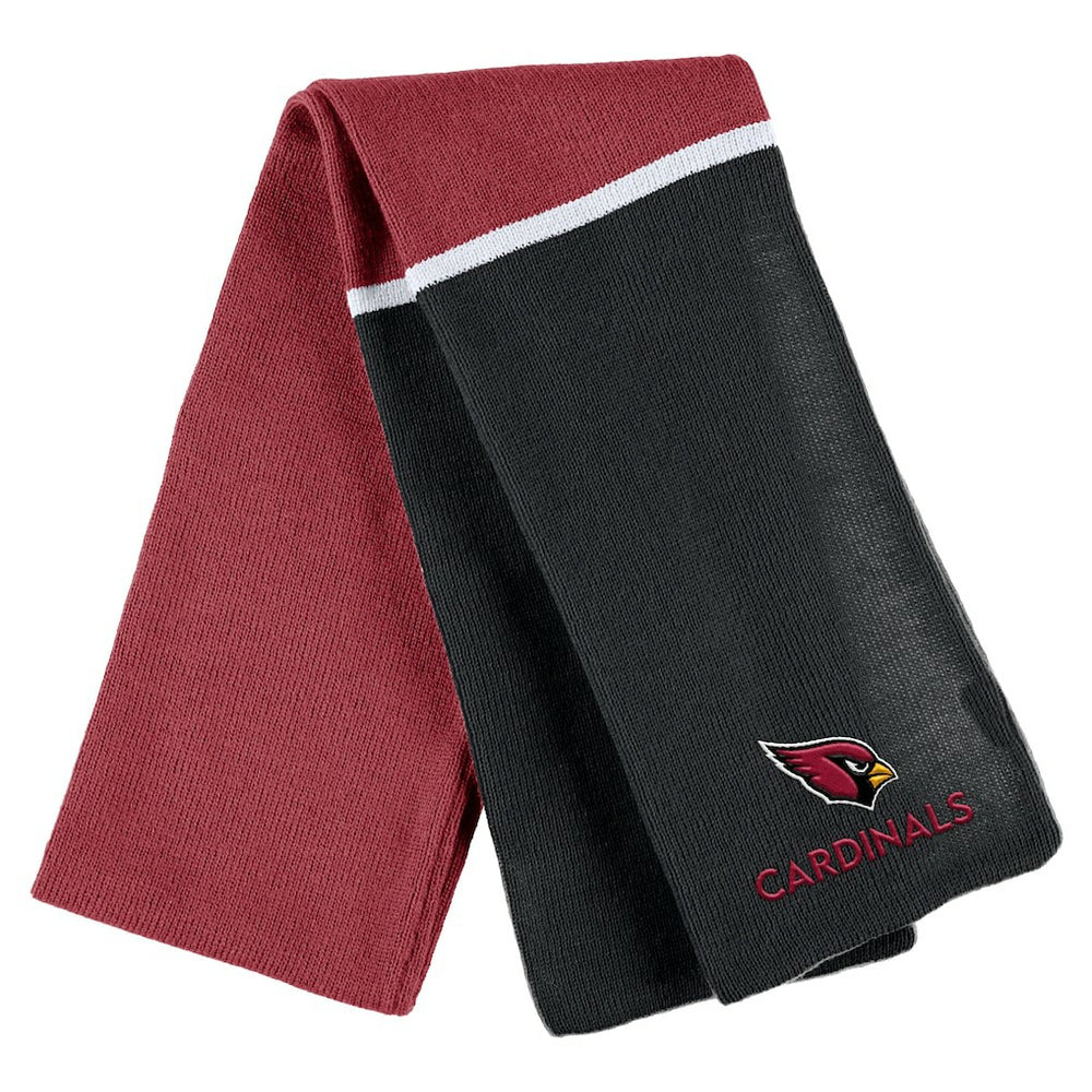 Arizona Cardinals WEAR by Erin Andrews Women's Colorblock Cuffed Knit Hat with Pom and Scarf Set Cardinal - NFL