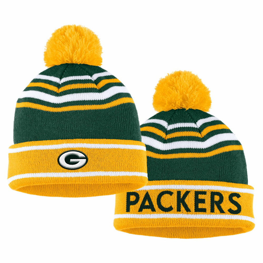 Green Bay Packers WEAR by Erin Andrews Women's Colorblock Cuffed Knit Hat with Pom and Scarf Set Green - NFL
