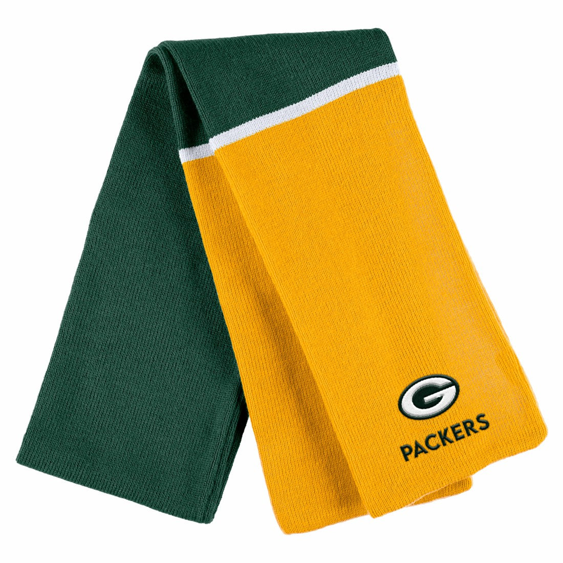 Green Bay Packers WEAR by Erin Andrews Women's Colorblock Cuffed Knit Hat with Pom and Scarf Set Green - NFL