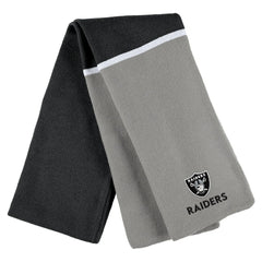Las Vegas Raiders WEAR by Erin Andrews Women's Colorblock Cuffed Knit Hat with Pom and Scarf Set Black - NFL