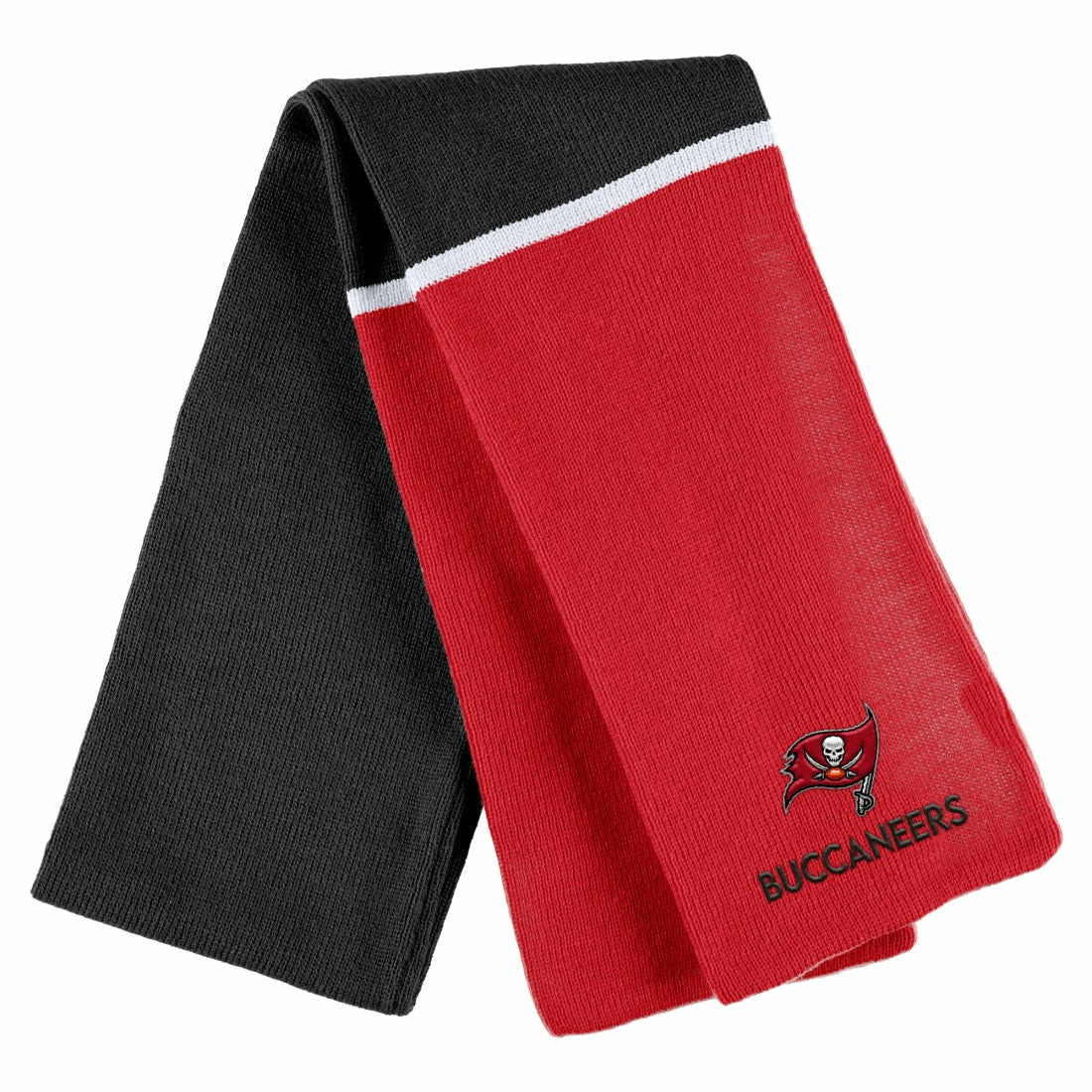 Tampa Bay Buccaneers WEAR by Erin Andrews Women's Colorblock Cuffed Knit Hat with Pom and Scarf Set Red - NFL