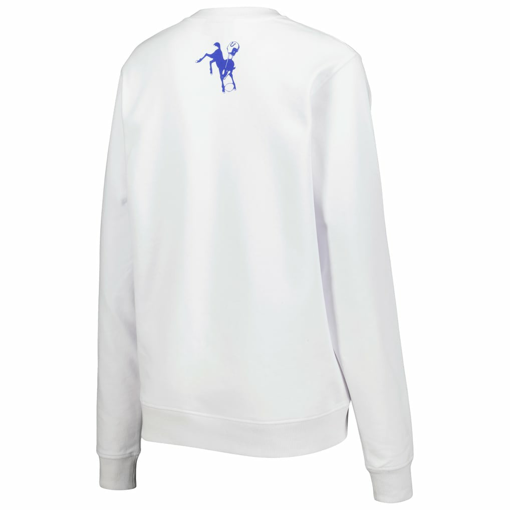 Indianapolis Colts The Wild Collective Women's Cheer V-Neck Fleece Pullover Sweatshirt White - NFL