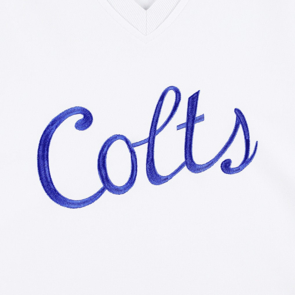Indianapolis Colts The Wild Collective Women's Cheer V-Neck Fleece Pullover Sweatshirt White - NFL