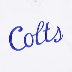 Indianapolis Colts The Wild Collective Women's Cheer V-Neck Fleece Pullover Sweatshirt White - NFL