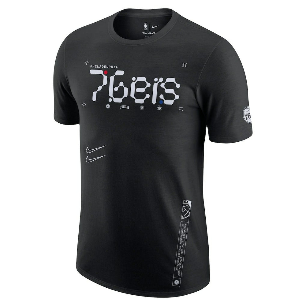 Nike - Philadelphia 76ers Courtside Air Traffic Control Max90 T-Shirt - Black