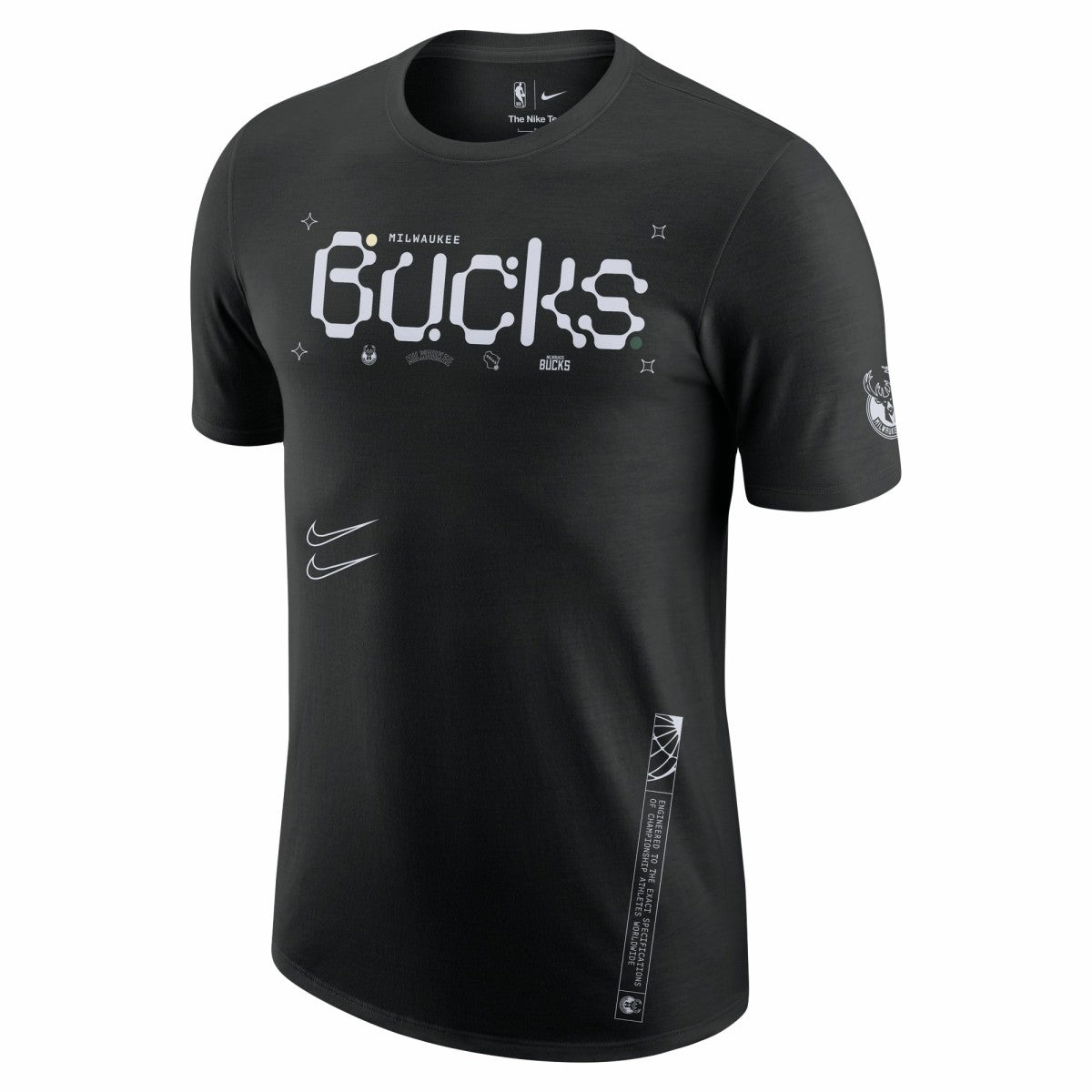 Nike - Milwaukee Bucks Courtside Air Traffic Control Max90 T-Shirt - Black